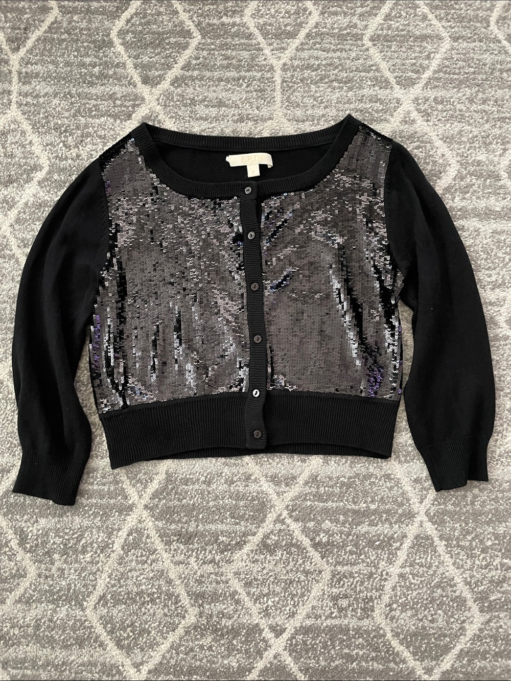 Erin Fetherston black sequin cardigan